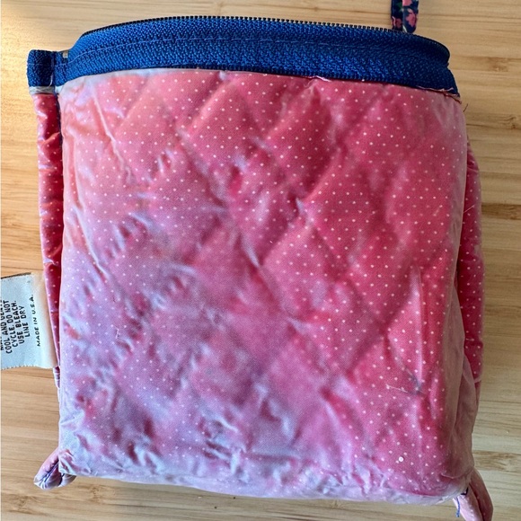 Vera Bradley Pouch Zip Quilted Floral Cottage Small Cosmetic Blue Royal - Picture 8 of 8